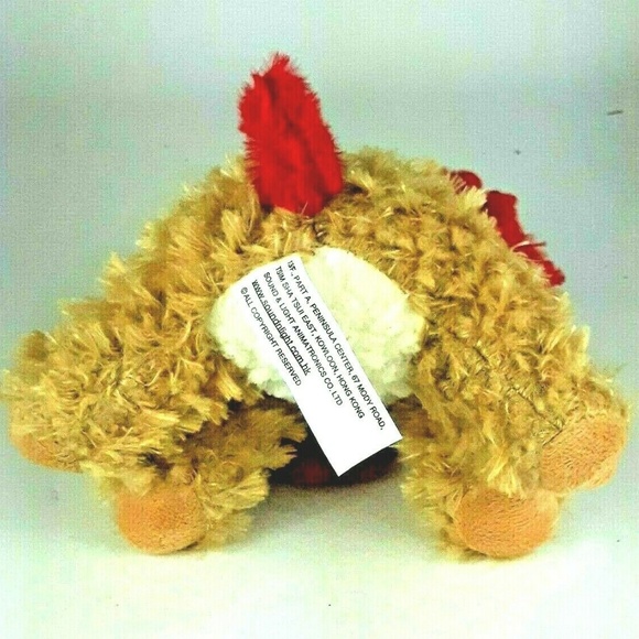 8″ Plush Puppy Dog Brown Red Heart Ears - Picture 5 of 8